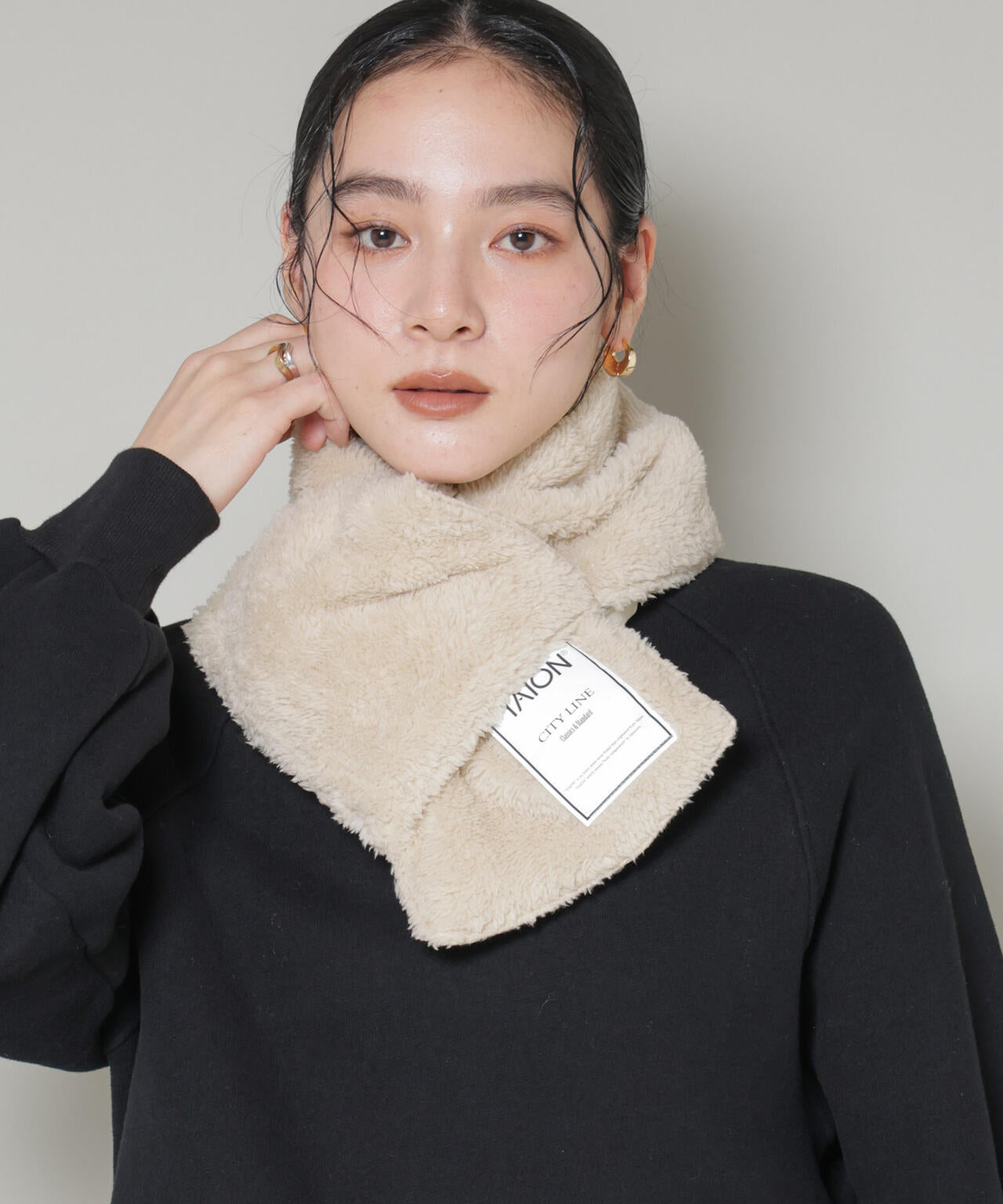 TAION / シティリバーシブル ダウンスカーフ