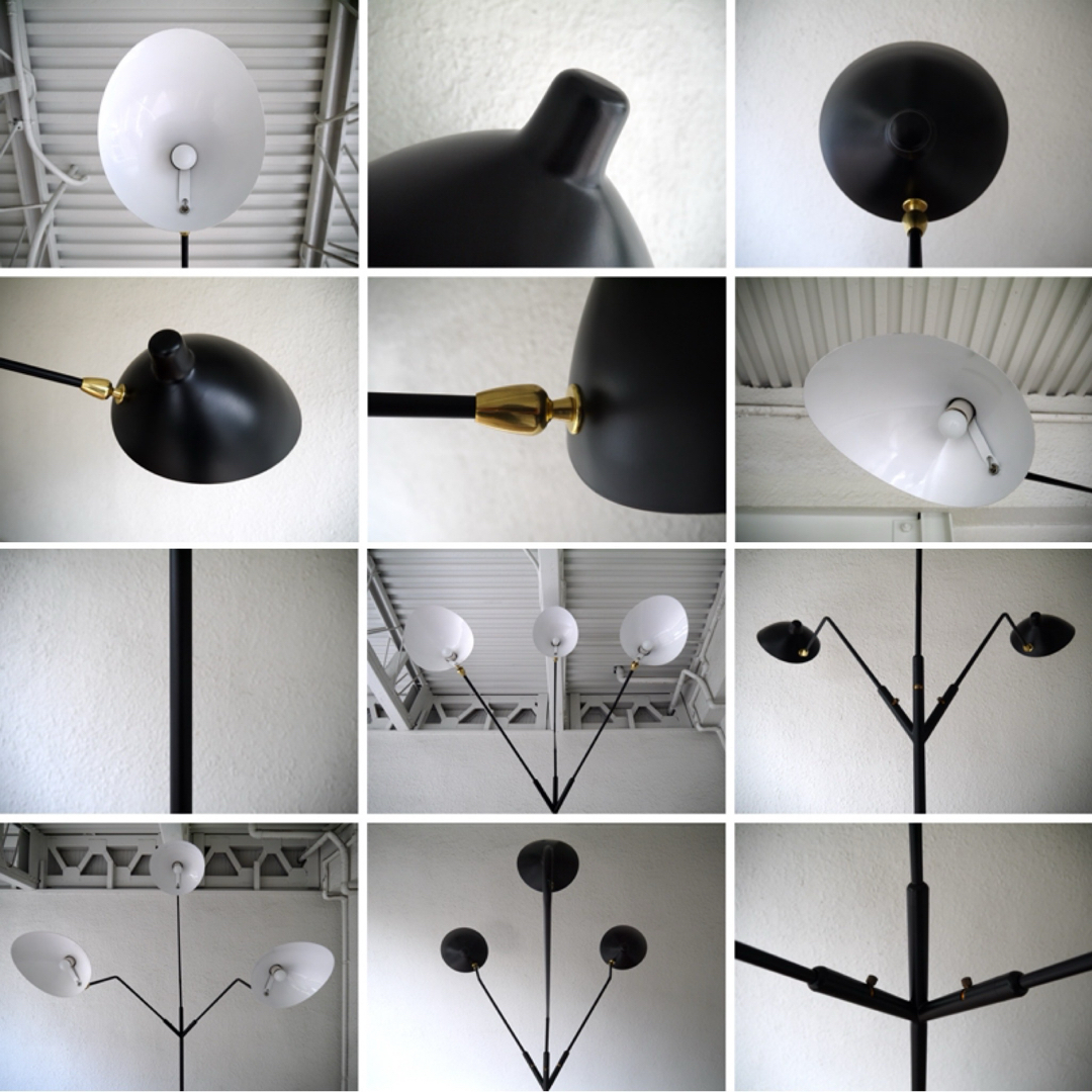 IDEE - セルジュムーユ Serge Mouille ◇3灯フロアランプ 新品の通販